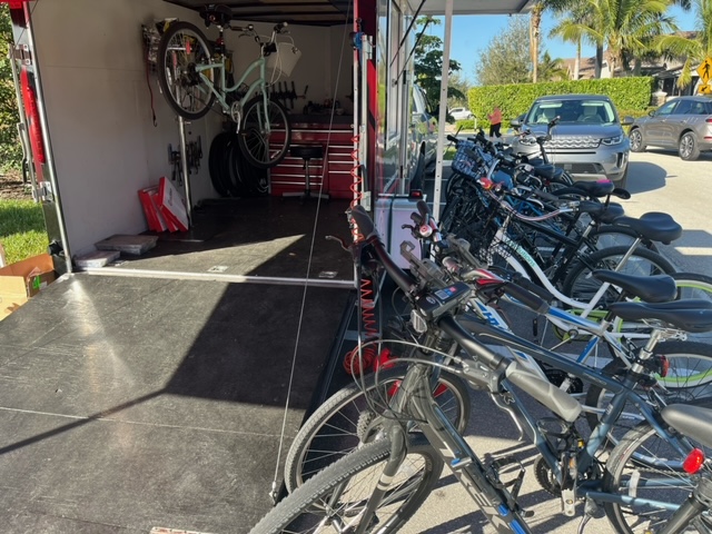 a bicycle parked on the side of the street