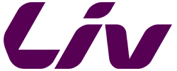 Purple stylized letters forming the word 'LIV' on a white background.