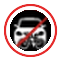 No cars or bikes allowed sign with red circle and slash.